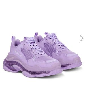 AUTHENTIC Balenciaga Triple S in Lavender with Transparent Sole